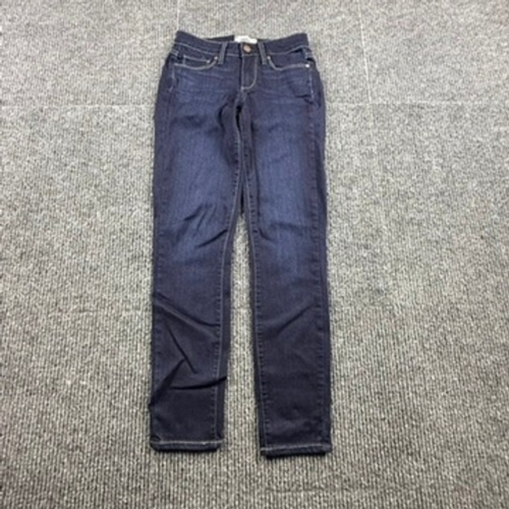 Paige Verdugo Ankle Skinny Jeans Womens Size 24 Indigo Blue Mid Rise Stretch
